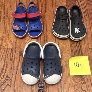 CROCS Kids Blue and Red Sandals